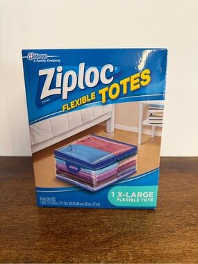 Ziploc XL X-Large Flexible Storage Tote 10 Gallon Clear Plastic Sealed